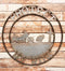 Ebros Gift Oversized 24" Wide Vintage Rustic Round Sign Braided Rope Galvanized Metal Circle Wall Decor (Praying Biker Protect My Ride)