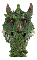 Ebros Fantasy Greenman Spiked Tree Dragon Head Decorative Jewelry Box Figurine