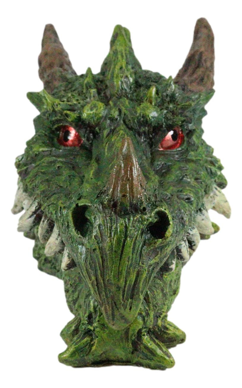 Ebros Fantasy Greenman Spiked Tree Dragon Head Decorative Jewelry Box Figurine