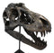 Jurassic Tyrannosaurus Rex T-Rex Faux Fossil Skull With Pole Display Mount 11.5"