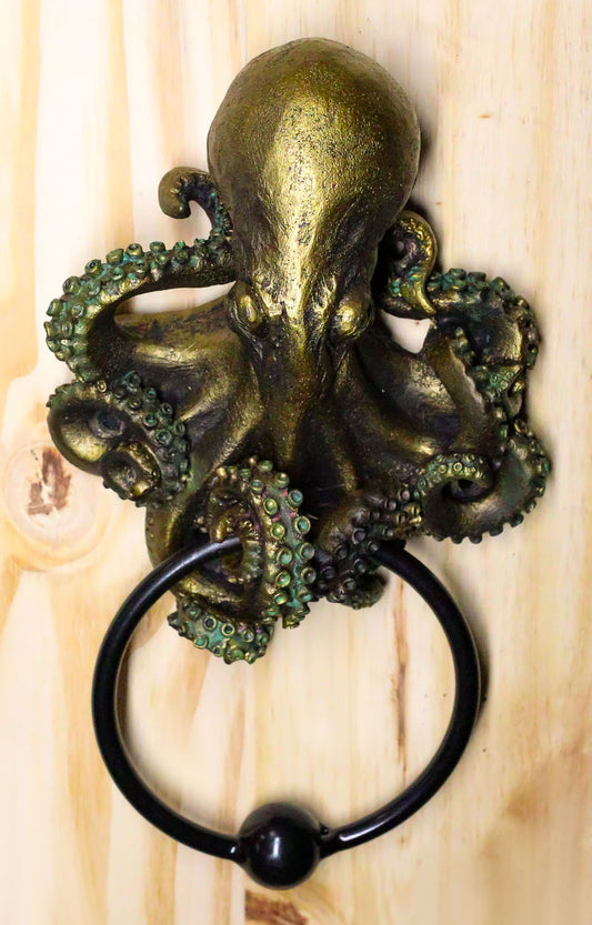 Ebros Deep Ocean Creature Octopus Door Knocker 8.5"Tall Kraken Monster Cthulhu - Ebros Gift