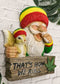 Good Vibes Gypsy Rasta Gnome Smoking Weed Roll With Squirrel Wall Decor Sign