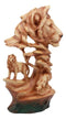 Ebros Savanna Safari Lion Bust Statue 13"Tall Lion King Pride Rock Lion Family