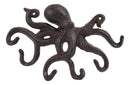 Cast Iron Nautical Cthulhu Deep Sea Kraken Octopus Tentacles 6 Pegs Wall Hook
