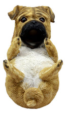 Ebros Apricot Fawn Pug Wine Holder 8.25" Long Canine Dog Wine Bottle Holder
