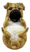 Ebros Apricot Fawn Pug Wine Holder 8.25" Long Canine Dog Wine Bottle Holder