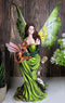 Princess Of The Forest Tribal Fairy With Red Dragon Pixie Wyrmling Statue