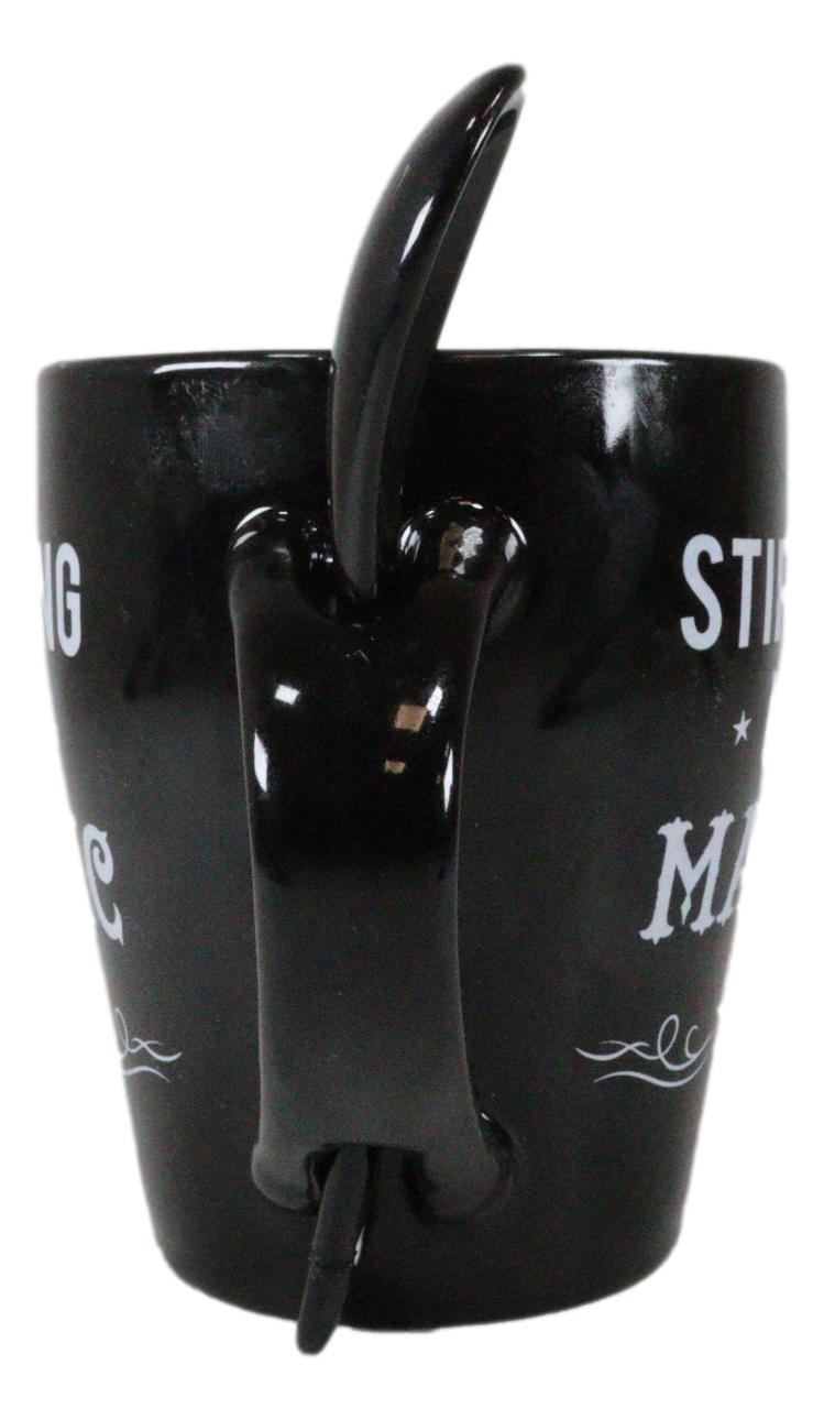 Witchcraft Wicca Stirring Up Magic Pentagram Star Tea Coffee Mug And Spoon Set
