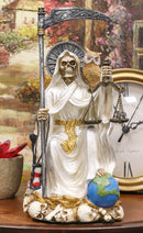 Ebros White Robe Holy Death Santa Muerte Day of The Dead Protection Figurine