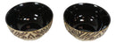 Pack Of 2 Safari Savanna Jungle Tiger Print Abstract Soup Cereal Bowls 20oz