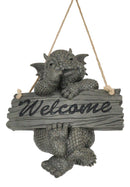 Ebros Jute Strings Hanging Welcome Garden Dragon Statue Nose Picker Wyrmling