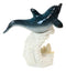 Ocean Marine Sea Life Bottlenose Dolphin Rising Over Wave Decor Figurine 4.25"H
