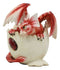 January Birthstone Dragon Egg Statue Red Gem Birthday Dragon Hatchling Figurine