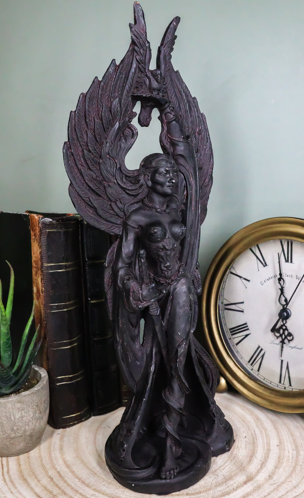 Celtic War Goddess Morrigan Phantom Queen Statue Triple Goddess Valkyrie Decor - Ebros Gift