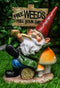 Mr Gnome Grandpa Smoking Pipe By Toadstool Mushrooms And Free Weeds Sign Statue