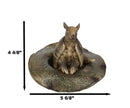 Western Rustic Texas Wild Armadillo Sitting in Cowboy Hat Decorative Figurine