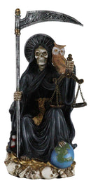 Ebros 9" Tall Bone Mother Holy Death Black Tunic Robe Sitting On Throne Statue