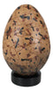 Prehistoric Speckled Dragon Egg Fossil Statue With Base Stand Jurassic Dinosaur