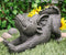 Ebros Garden Dragon Morning Greeting Stretch Statue 11.75" Long Cute Baby Dragonling Wyrmling Faux Stone Resin Finish Figurine Fantasy Dragons Home Decor