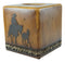 Rustic Western Cowboy With Horse And Foal Faux Wood Tissue Box Cover Home Decor