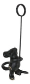 Pack Of 2 Cast Iron Black Standing Mouse Hamster Note Or Card Holder Paperweight