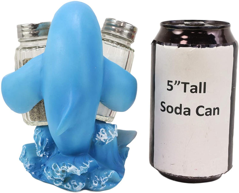 Ebros Dolphin Rising Above Sea Waves Hugging Salt And Pepper Shakers Holder