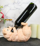 Babe Farm Pink Pig Wine Holder Decor Statue Whimsical Practical Pig Wine Caddy