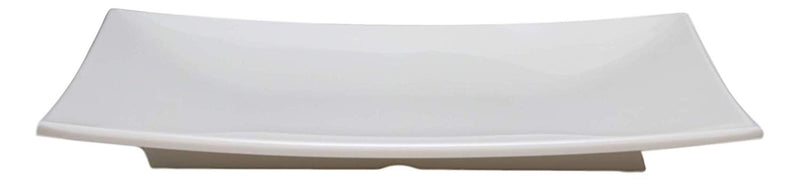 Ebros 11.5" White Large Modern Serving Plate Entrees Serveware Platter SET OF 2 - Ebros Gift