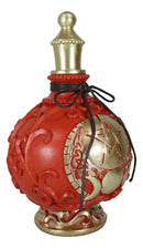 Wicca Spiritual Triple Moon Goddess With Pentacle Red Faux Potion Bottle Decor