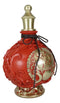 Wicca Spiritual Triple Moon Goddess With Pentacle Red Faux Potion Bottle Decor