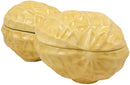 Ebros 11"Long Ceramic Realistic Peanut Legume Shell Container Jar With Lid 32 oz - Ebros Gift