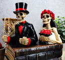 Ebros Wedding Bride And Groom Skeleton Couple Figurine 2 Piece Set 5.25"Tall