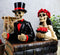 Ebros Wedding Bride And Groom Skeleton Couple Figurine 2 Piece Set 5.25"Tall