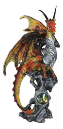 Kaiser Gold Dragon Knight Perching On Oracle Tree Of Life Figurine Myth Legends