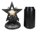 Occult Ouija Cat Skull With Triple Moon And Pentagram Backflow Incense Burner