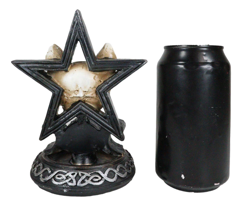 Occult Ouija Cat Skull With Triple Moon And Pentagram Backflow Incense Burner