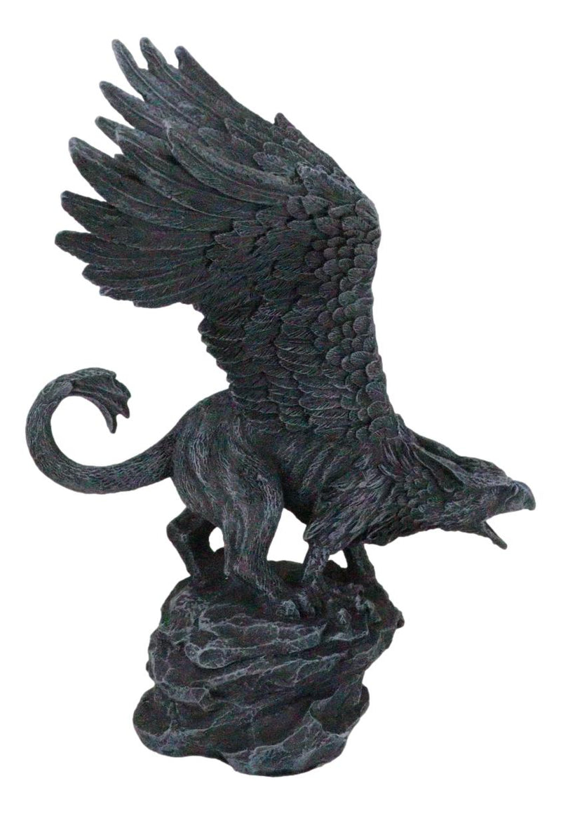 Winged Gothic Stone Griffon Griffin Eagle Lion Gargoyle Roaring Figurine