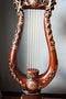 Ebros Gift 67"H Large Vintage Harp Shaped Timeless Grandfather Clock Furnishing Decor