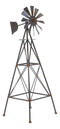 Ebros 25.25" Tall Large Rustic Country Farm Agricultural Windmill Outpost Galvanized Metal Handcrafted Sculpture Western Home Accent Table or Floor Vintage Finish Decor Made To Scale - Ebros Gift
