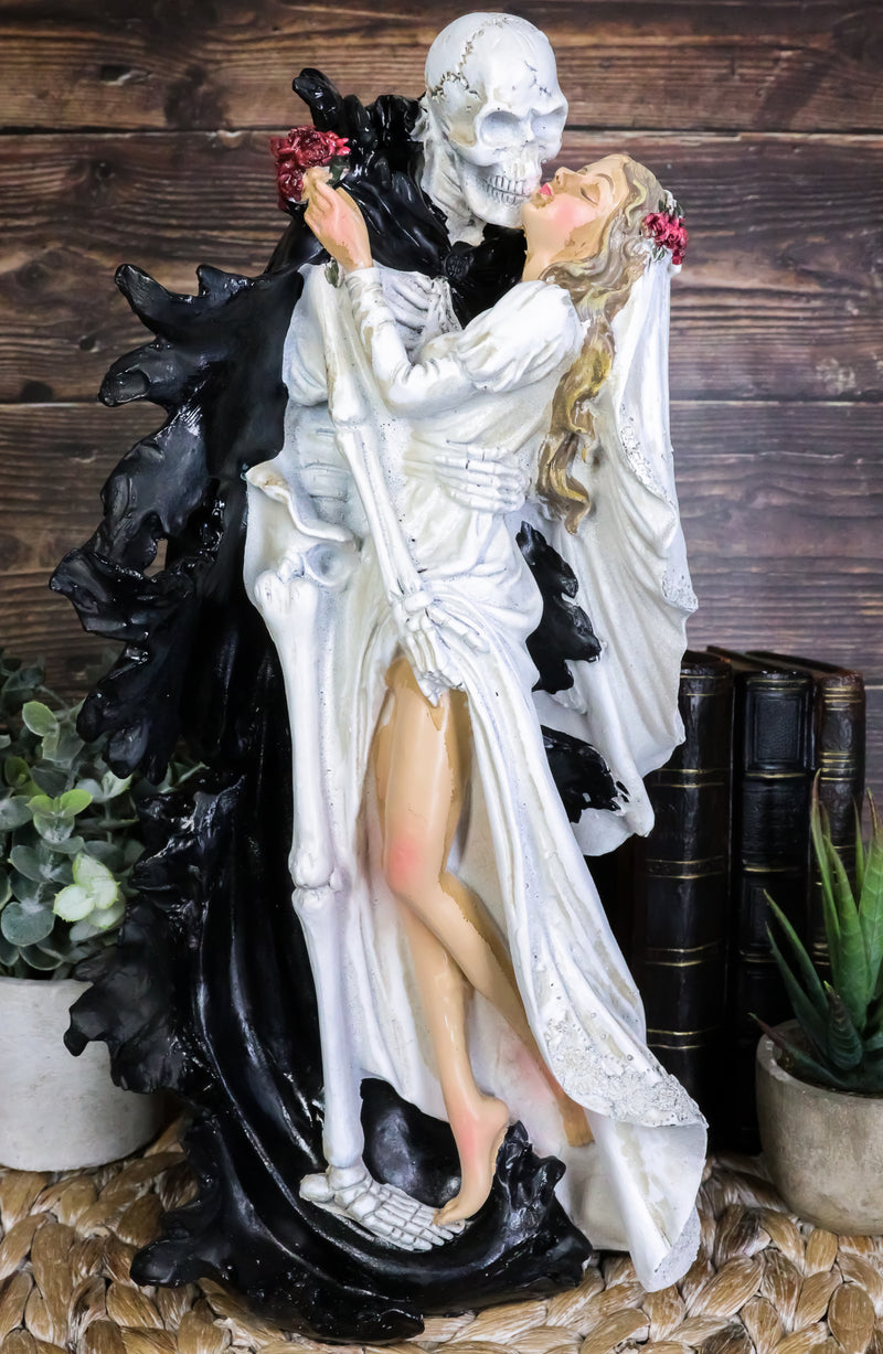 Ebros Wedding Bride and Death Grim Reaper Skeleton The Kiss Figurine 14.25"H
