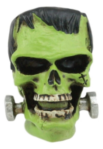 Dr Victor Frankenstein Skull Figurine 2"H Miniature Frankenskull Gothic Skeleton