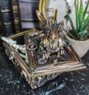 Ebros Bronzed Steampunk Cyborg Dragon Jewelry Box Figurine 9.5"L Robotic Serpentine