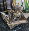 Ebros Bronzed Steampunk Cyborg Dragon Jewelry Box Figurine 9.5"L Robotic Serpentine