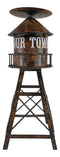 Ebros Vintage Old Fashioned Rustic Metal Water Tank Tower Pillar Candle Holder Stand