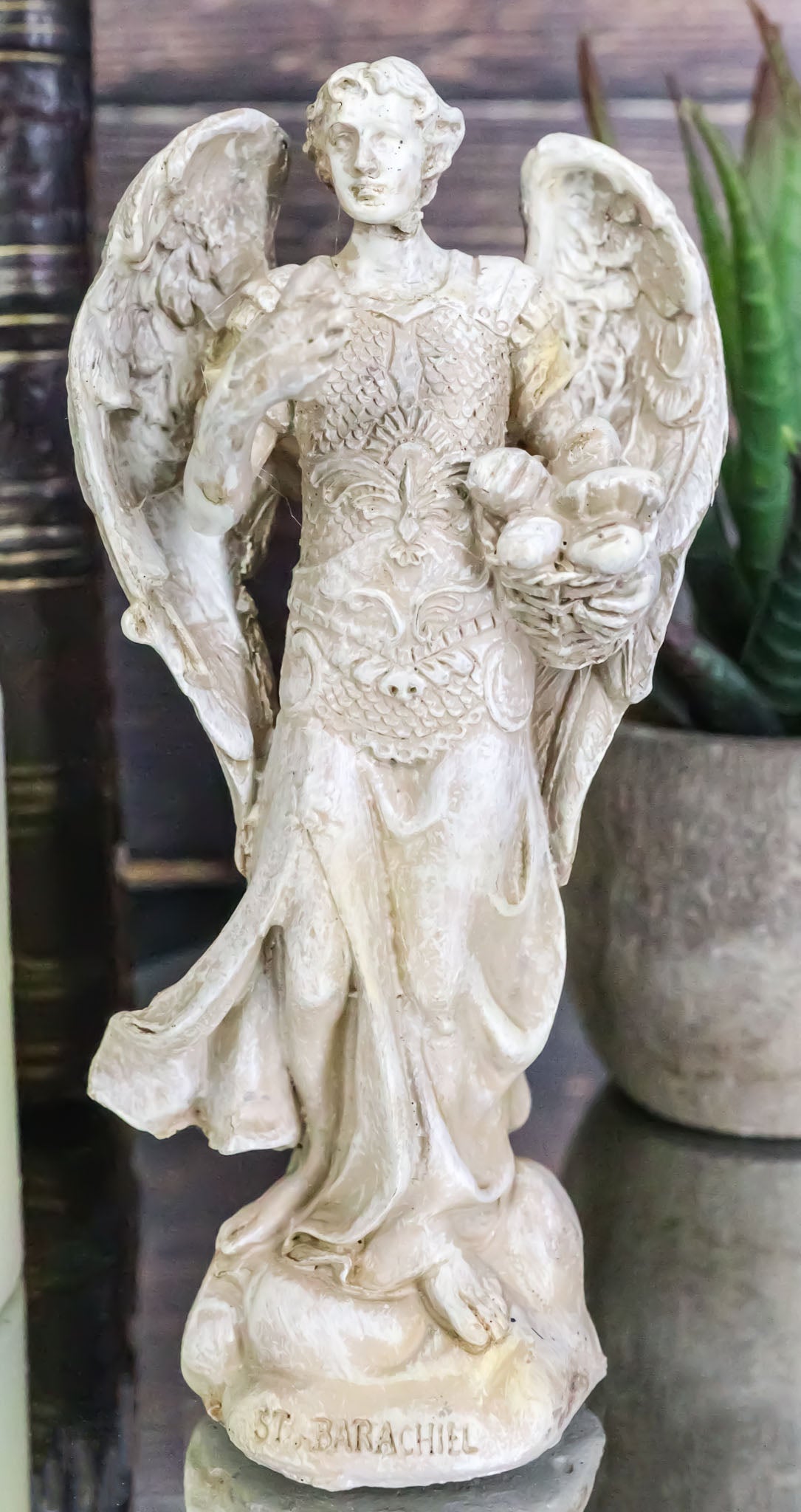 Ebros Archangel Holy Saint Barachiel Statue 5"Tall Provision And Blessings Of God - Ebros Gift