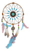 Set Of 2 Southwestern Tribal Indian Boho Chic Floral Feather Wall Dreamcatchers