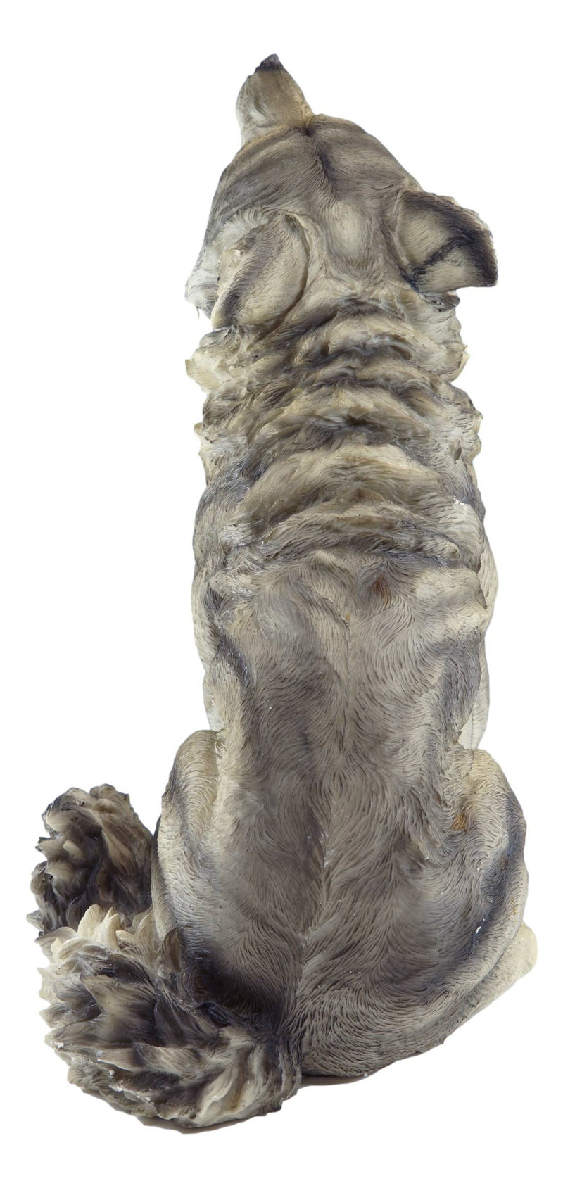 Tribal Pack Alpha Leader Akela Howling Gray Wolf Statue 14"H Spirit Wolves