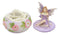 Ebros Gift Purple Lavender Fairy Small Round Trinket Jewelry Box Figurine 3.25" High