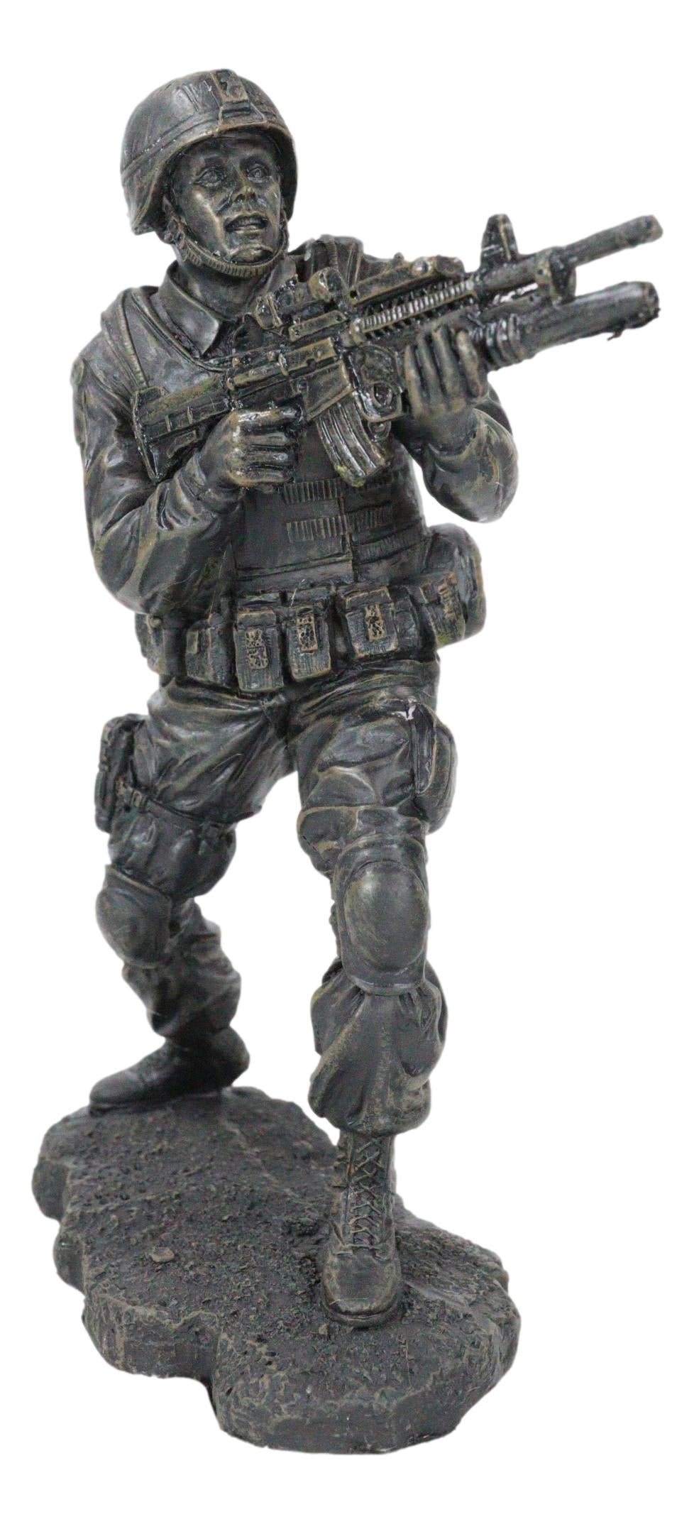 Ebros Military Solider In Battle Figurine 7.25 Inch Tall - Ebros Gift
