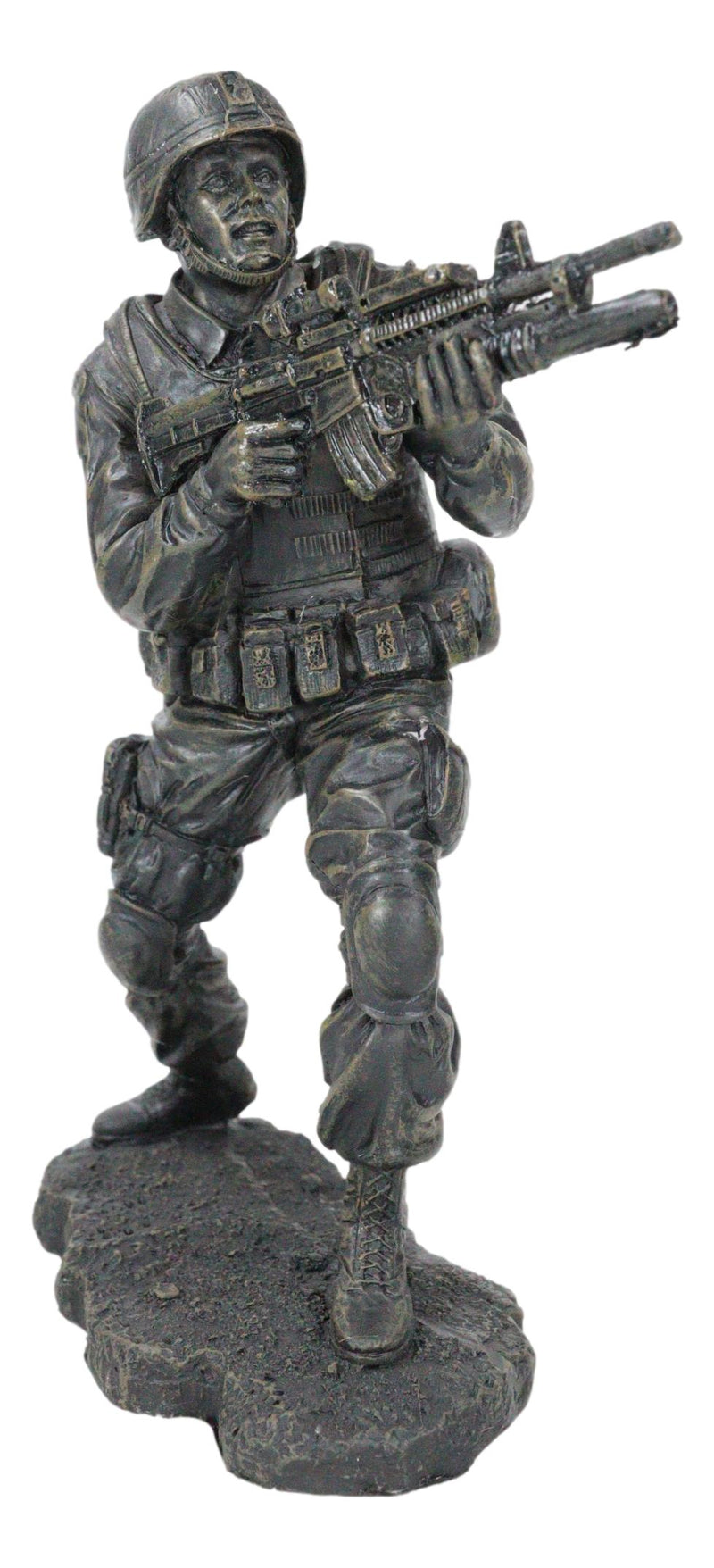 Ebros Military Solider In Battle Figurine 7.25 Inch Tall